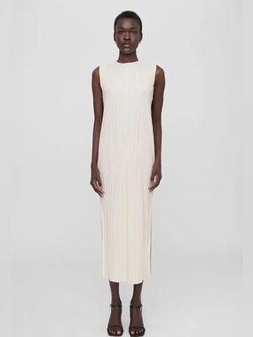NWT Anine Bing Melanie Dress Ivory Large $350